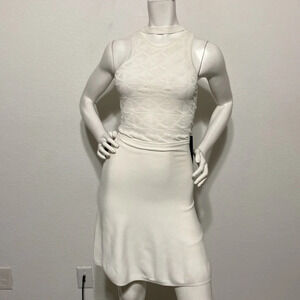 NWT Bebe White Bodycon Sleeveless Dress